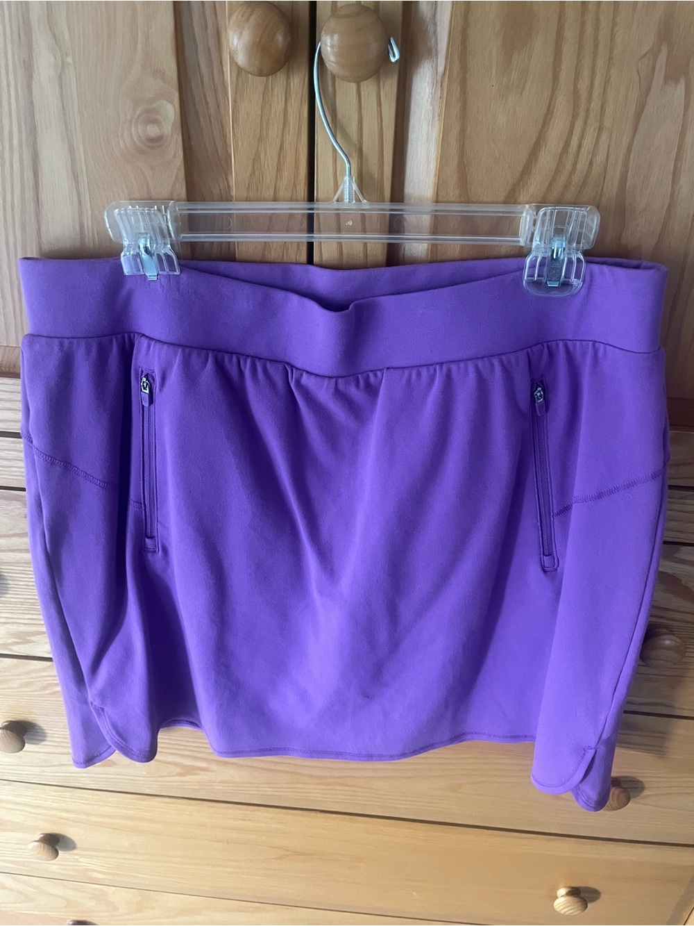 Talbots L NWT Purple Athletic Skort with Zip Pockets